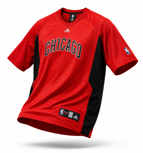 Adidas Chicago Bulls NBA Shooting Shirt Warm Up Jersey Vintage L