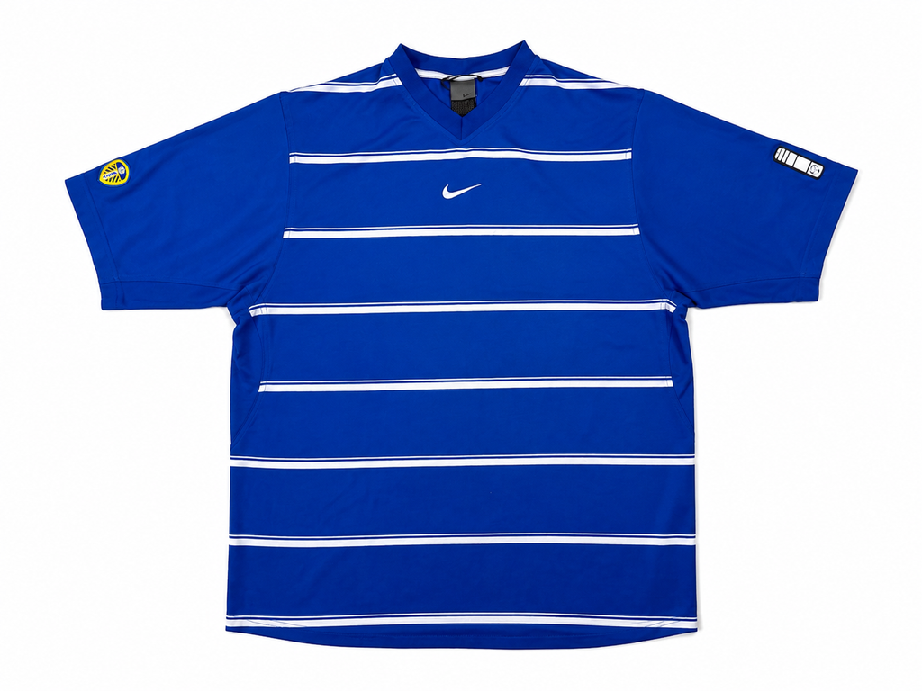 Nike Leeds United Vintage Football Jersey Y2K Blue L