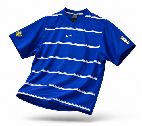 Nike Leeds United Vintage Football Jersey Y2K Blue L