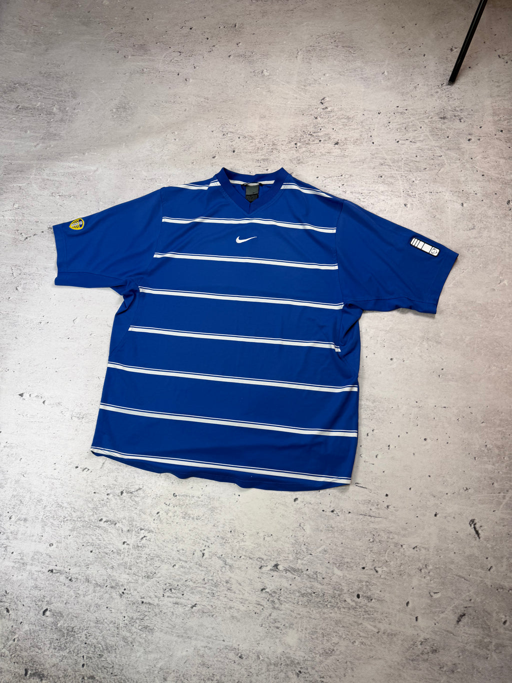 Nike Leeds United Vintage Football Jersey Y2K Blue L