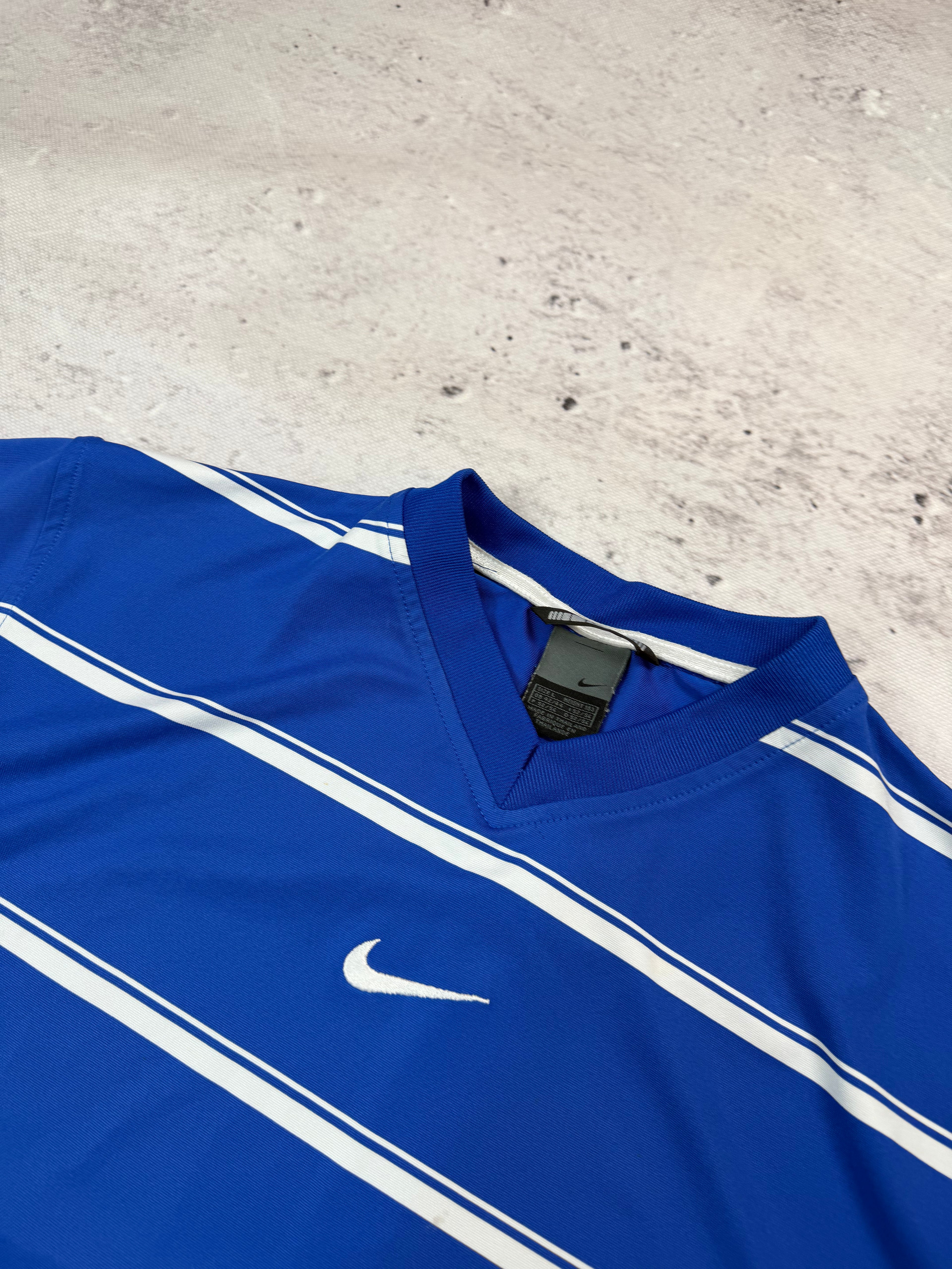 Nike Leeds United Vintage Football Jersey Y2K Blue L