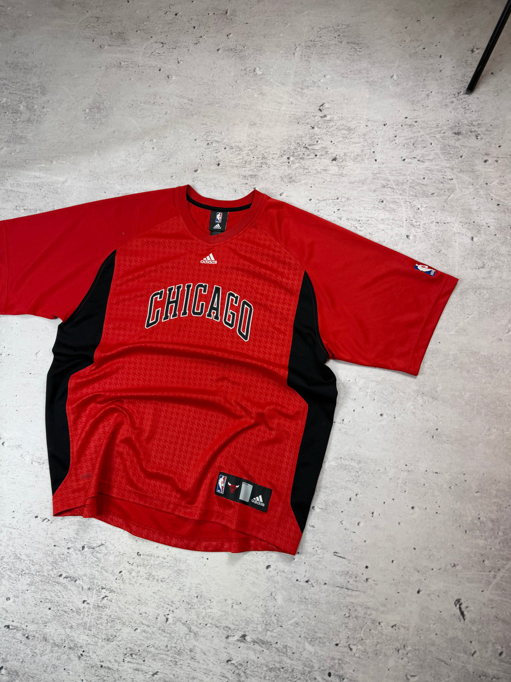 Adidas Chicago Bulls NBA Shooting Shirt Warm Up Jersey Vintage L