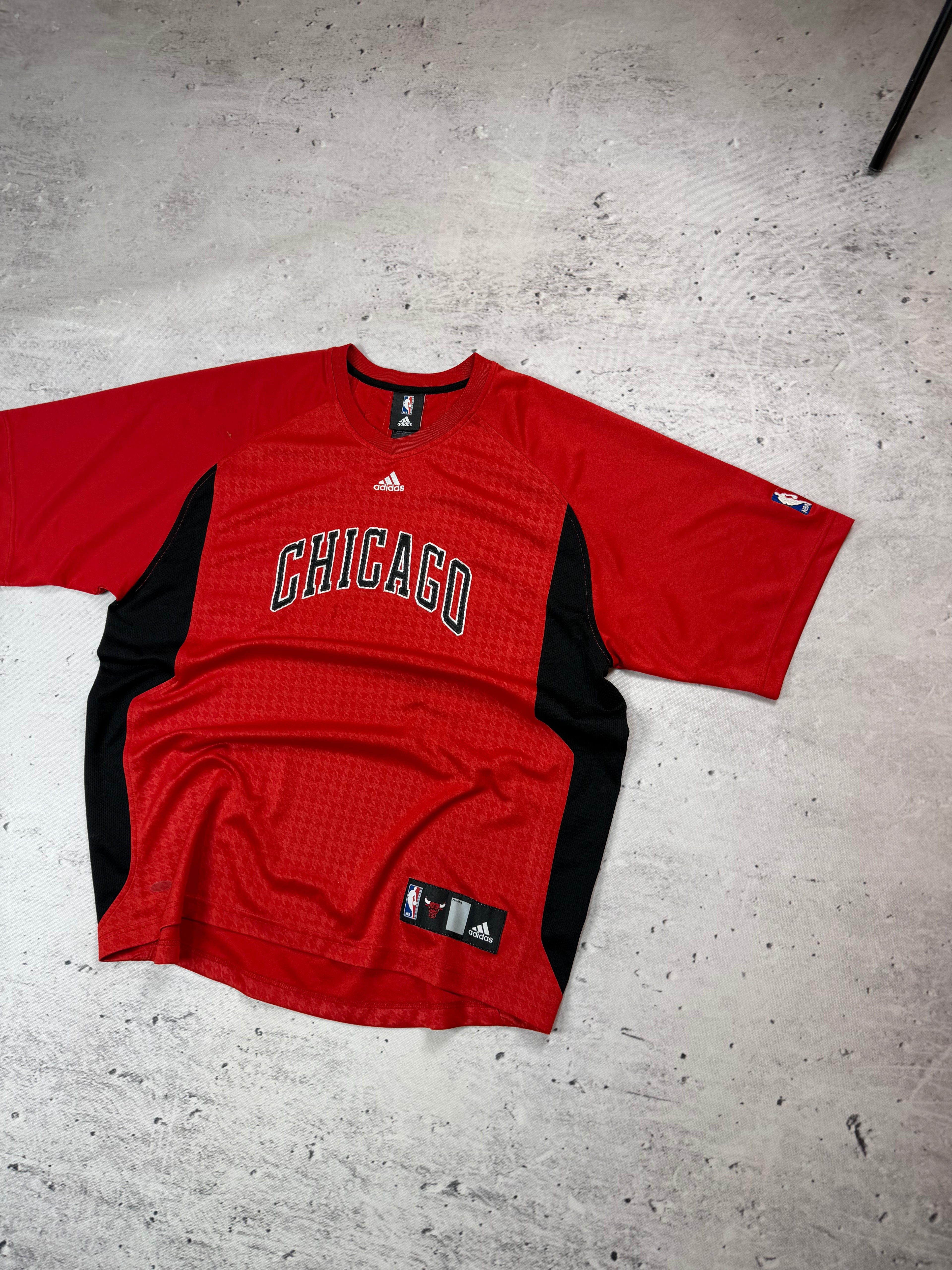 Adidas Chicago Bulls NBA Shooting Shirt Warm Up Jersey Vintage L