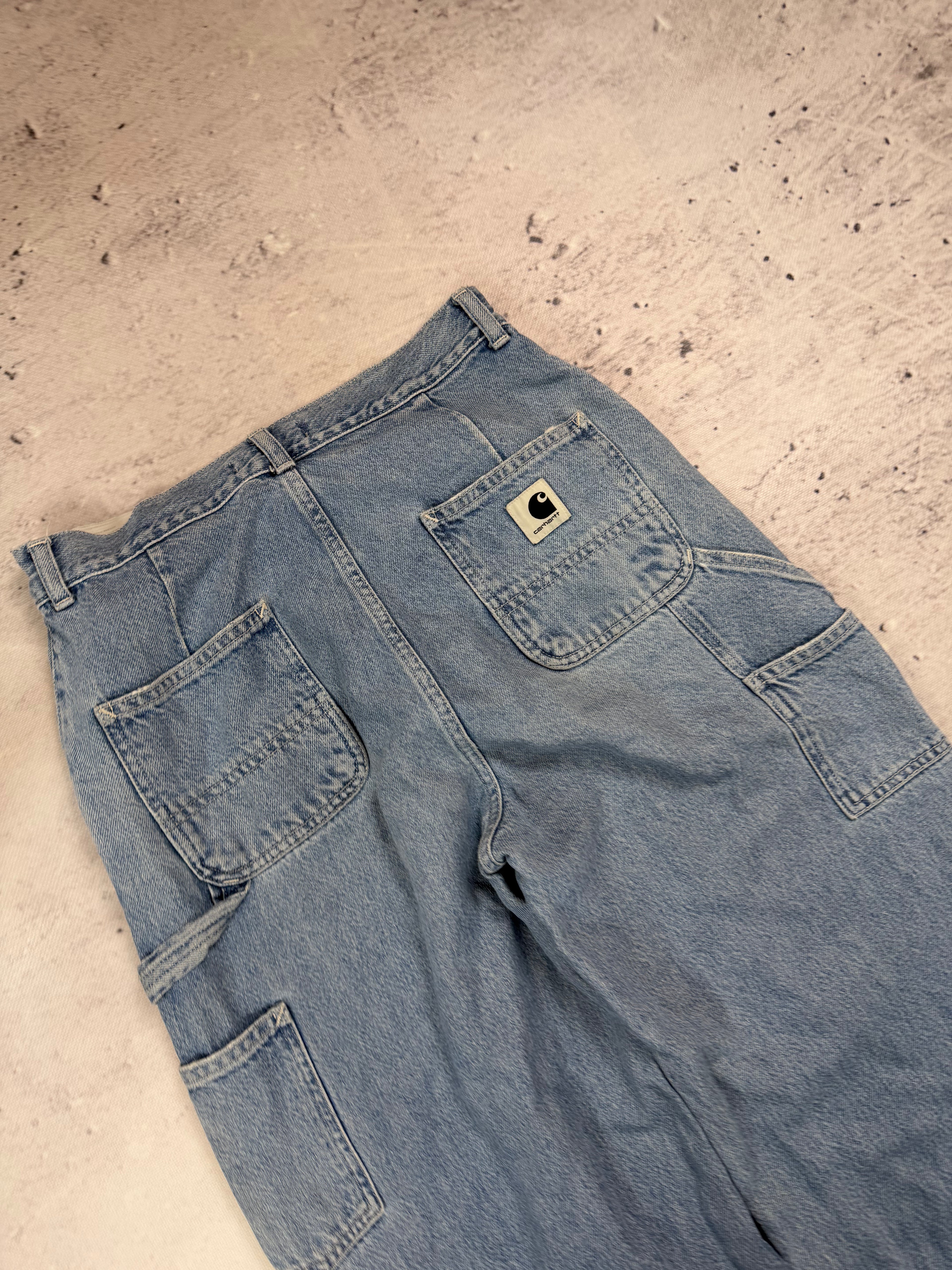 Carhartt Wide Leg Carpenter Jeans Light Wash W28