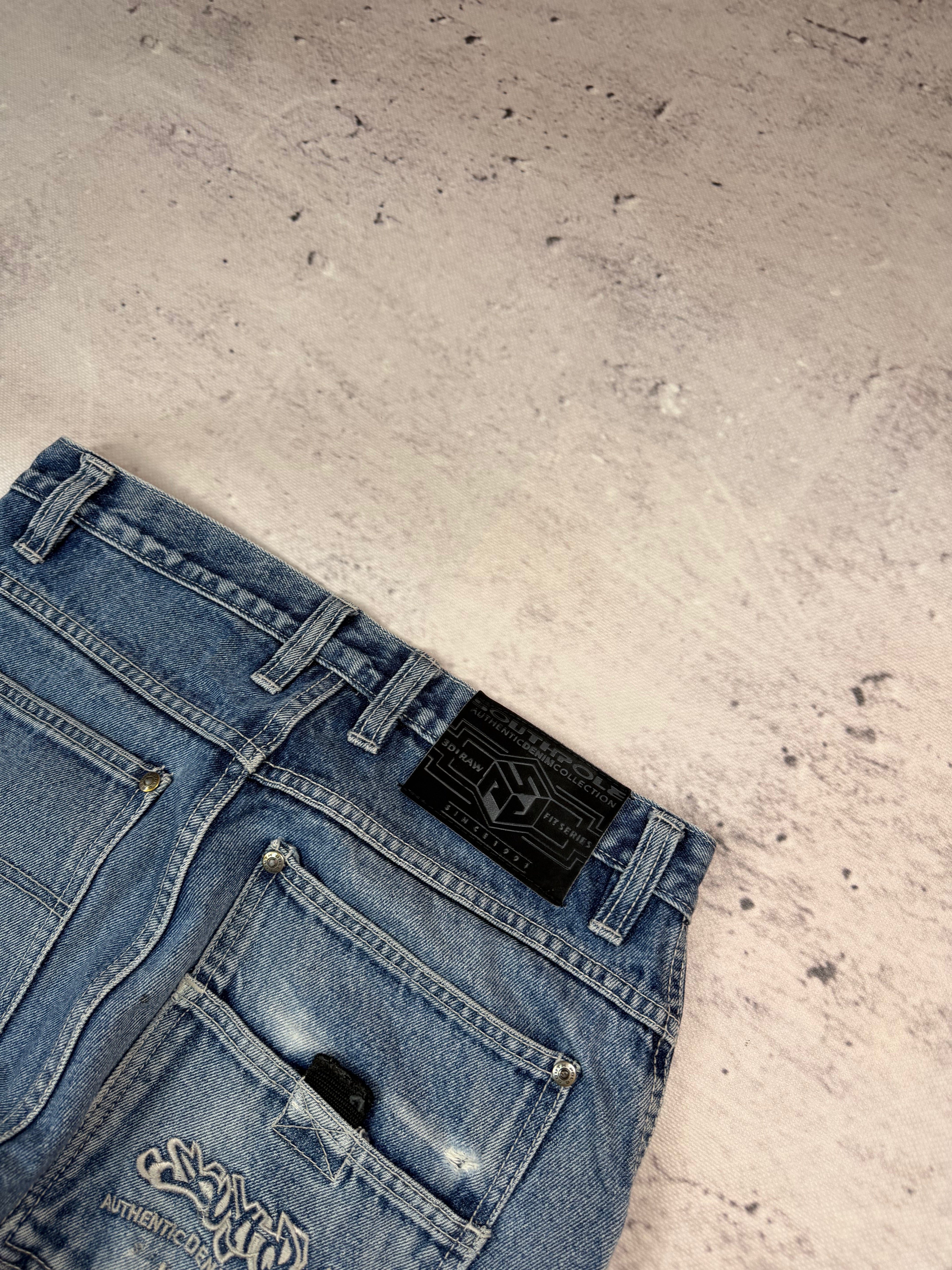 Southpole Baggy Jeans Vintage Y2K Light Wash Denim W31