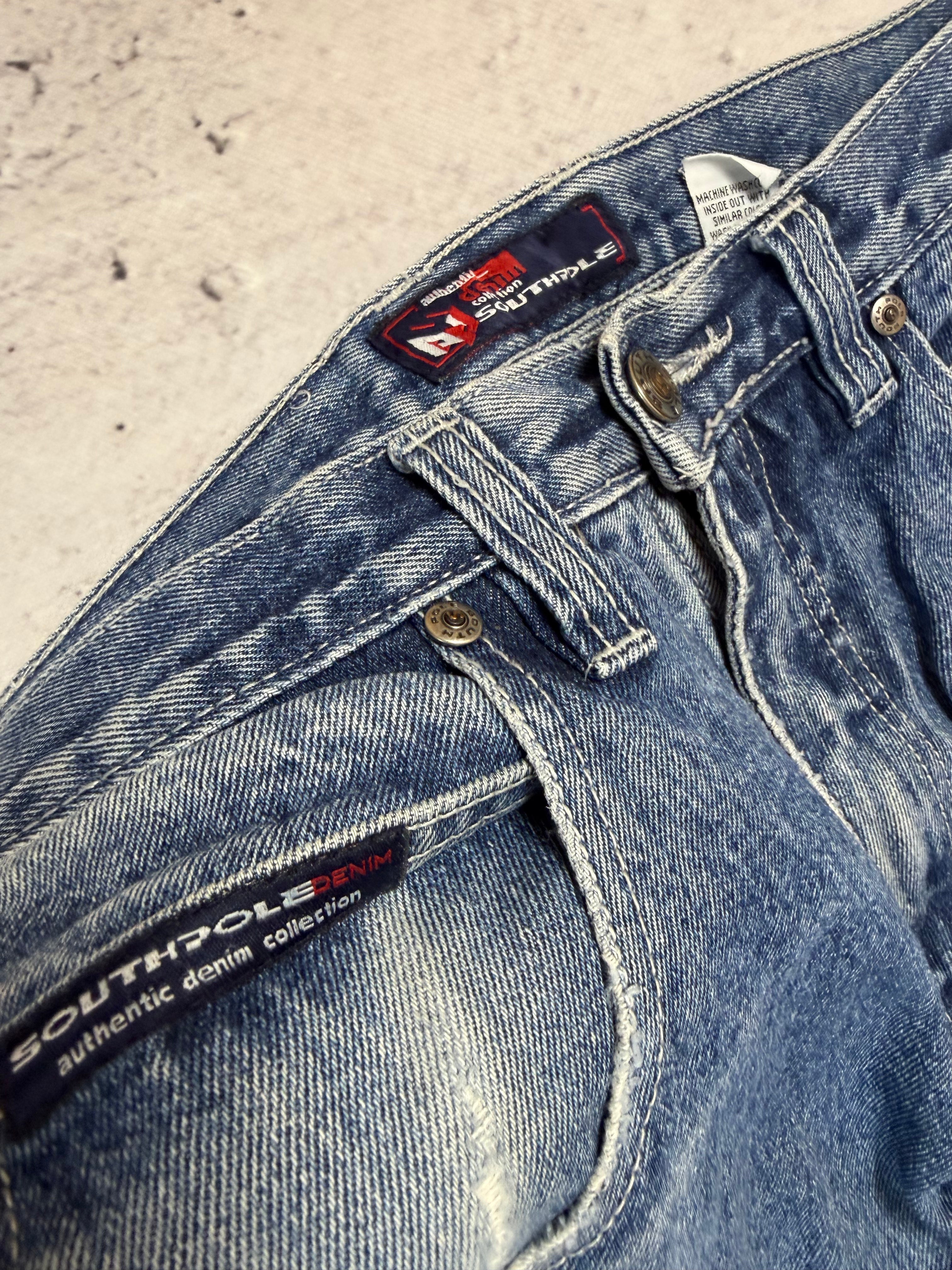 Southpole Baggy Jeans Vintage Y2K Light Wash Denim W31